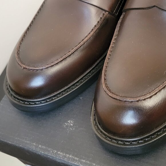 Massimo Dutti - Brown Leather Penny Loafers - Size 6 - NEW / NWT - Dark Academia main image 5